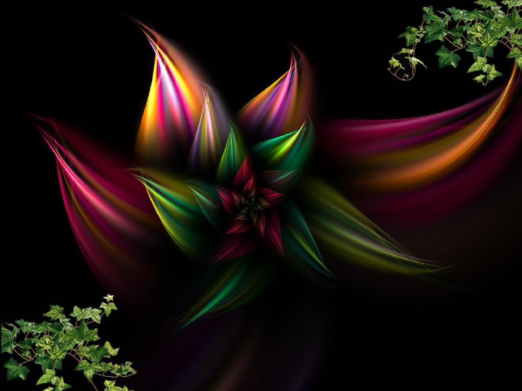 Abstract Flowers Wallpaper On