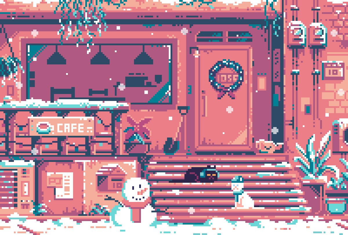 Winter Holidays By Pixeljeff Anime Pixel Art