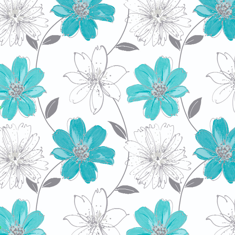 About Arthouse Samba Motif Wallpaper In Aqua Blue And Silver