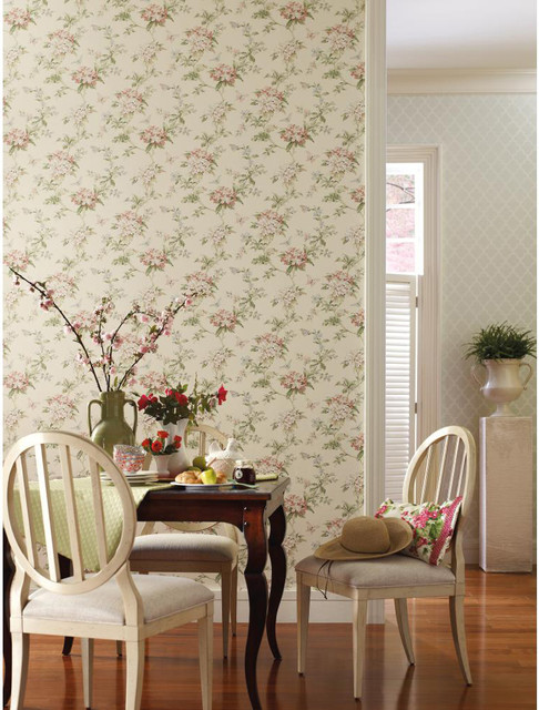 Waverly Cottage Wallpaper Traditional Boston By
