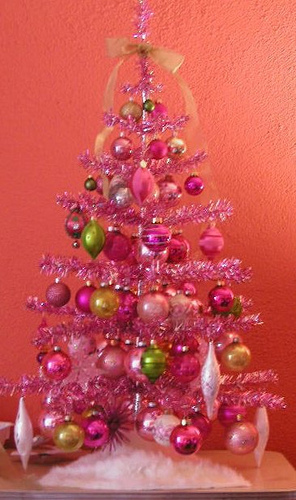 Pink Christmas Tree Wallpaper