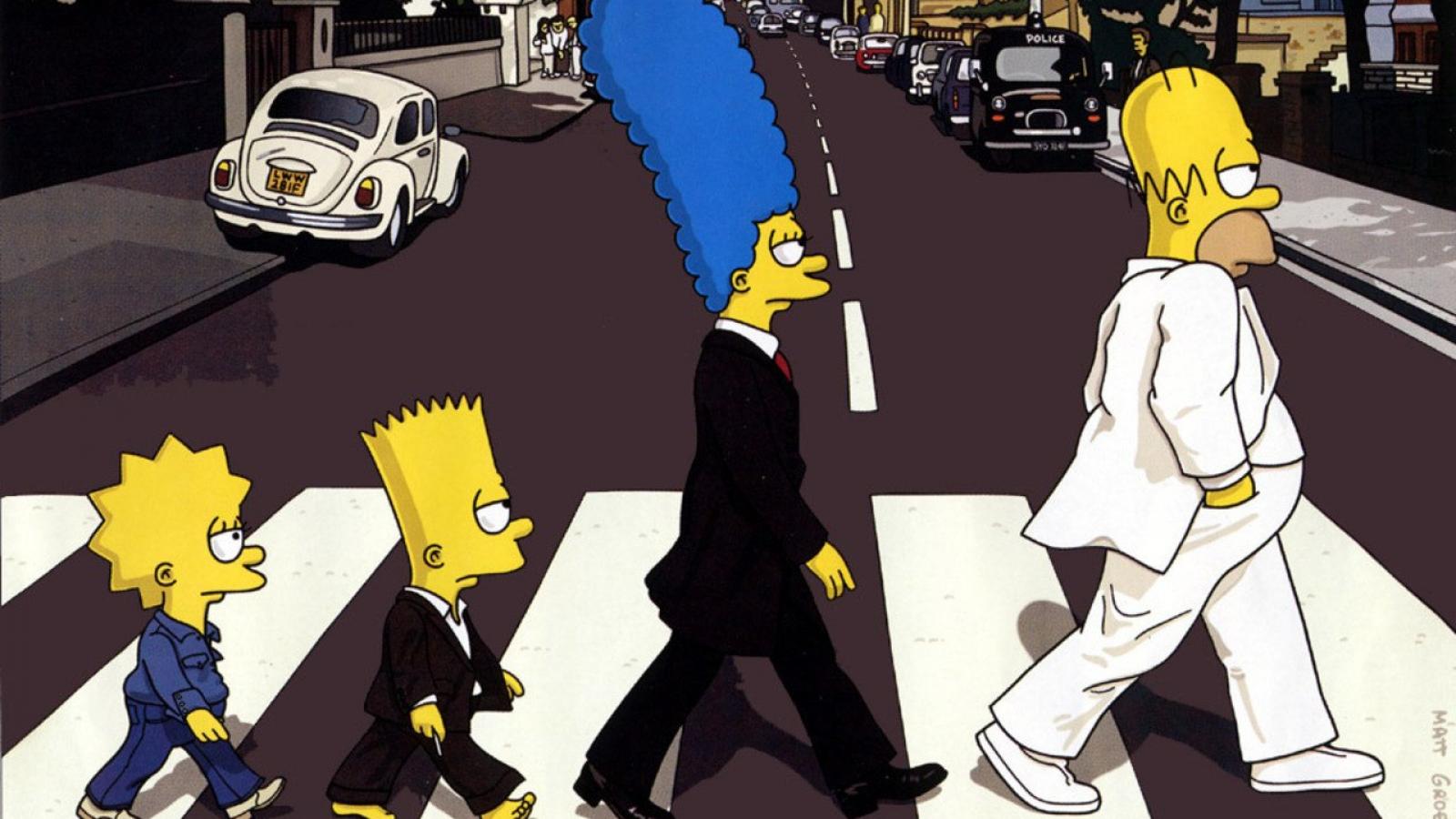 Abbey Road Beatles The Simpsons HD Wallpaper Hq