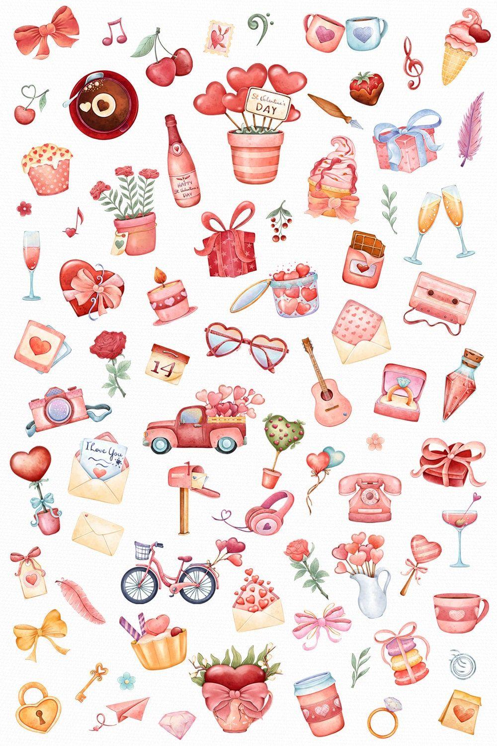 Valentines Day Clipart Collage Wallpaper