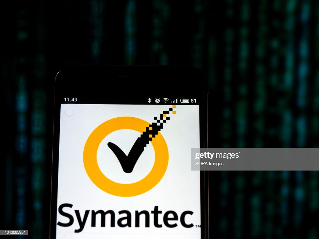 In This Photo Illustration The Symantec Corporation Logo Seen