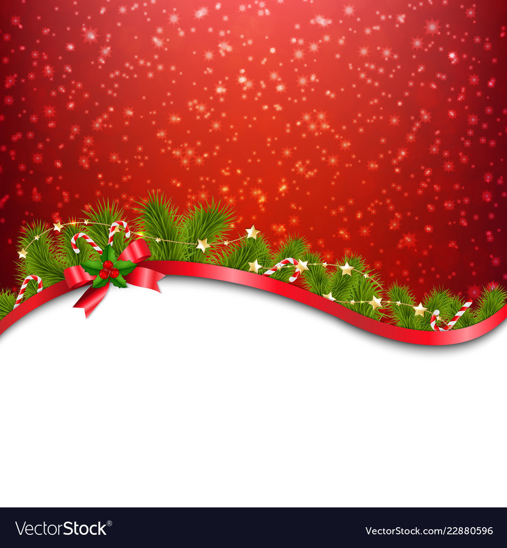 Red Xmas Background With Bow Royalty Vector