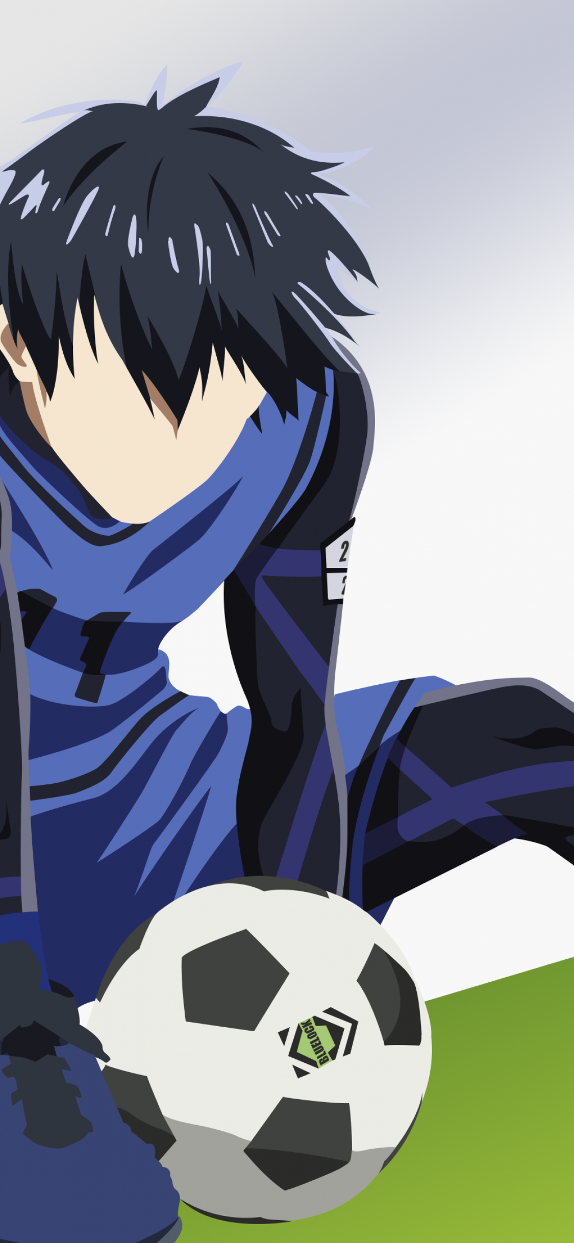 Yoichi Isagi Wallpaper 4k Blue Lock Minimal Art