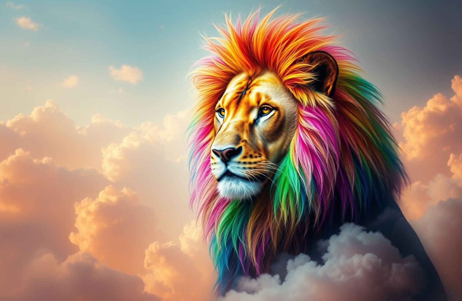 Rainbow Lion Wallpaper