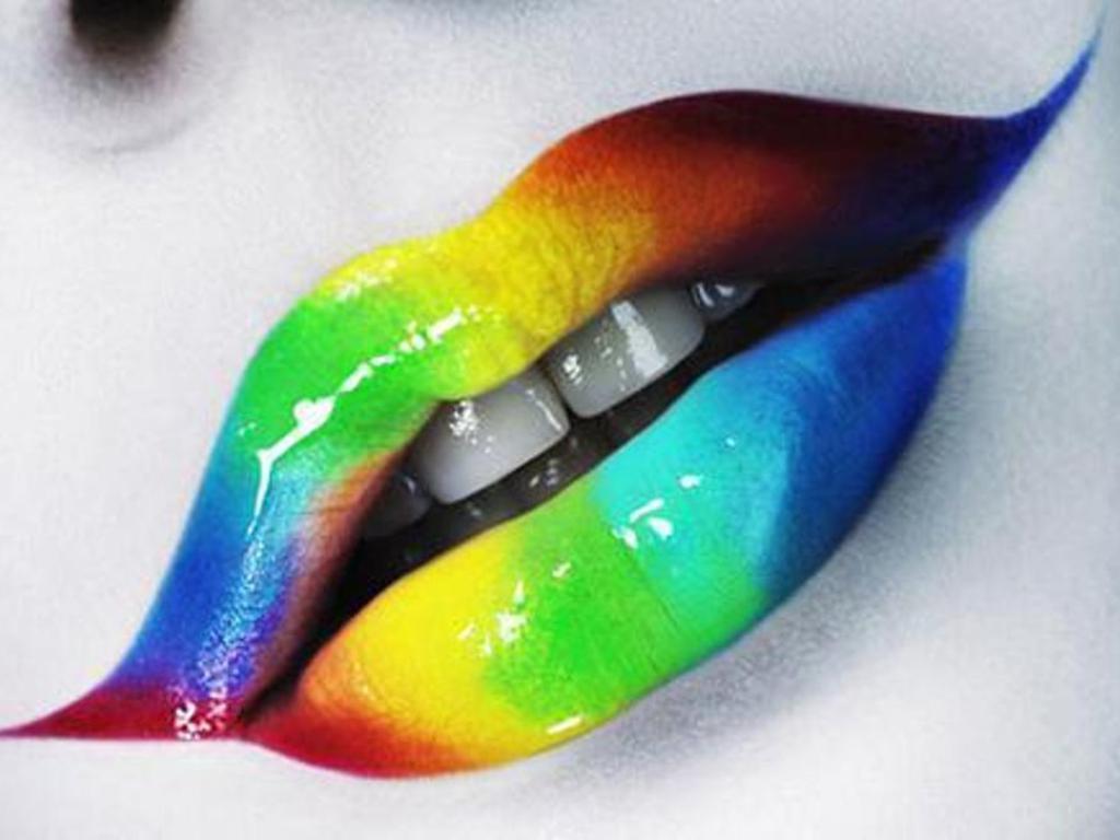 Bright Colors Image Colorful Lips HD Wallpaper And Background