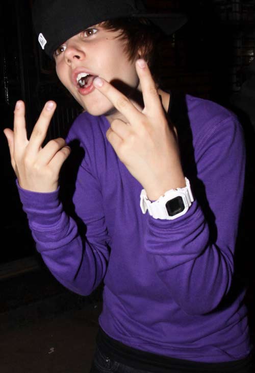 Free Images Online Justin Bieber wearing purple shirt Ever Seen