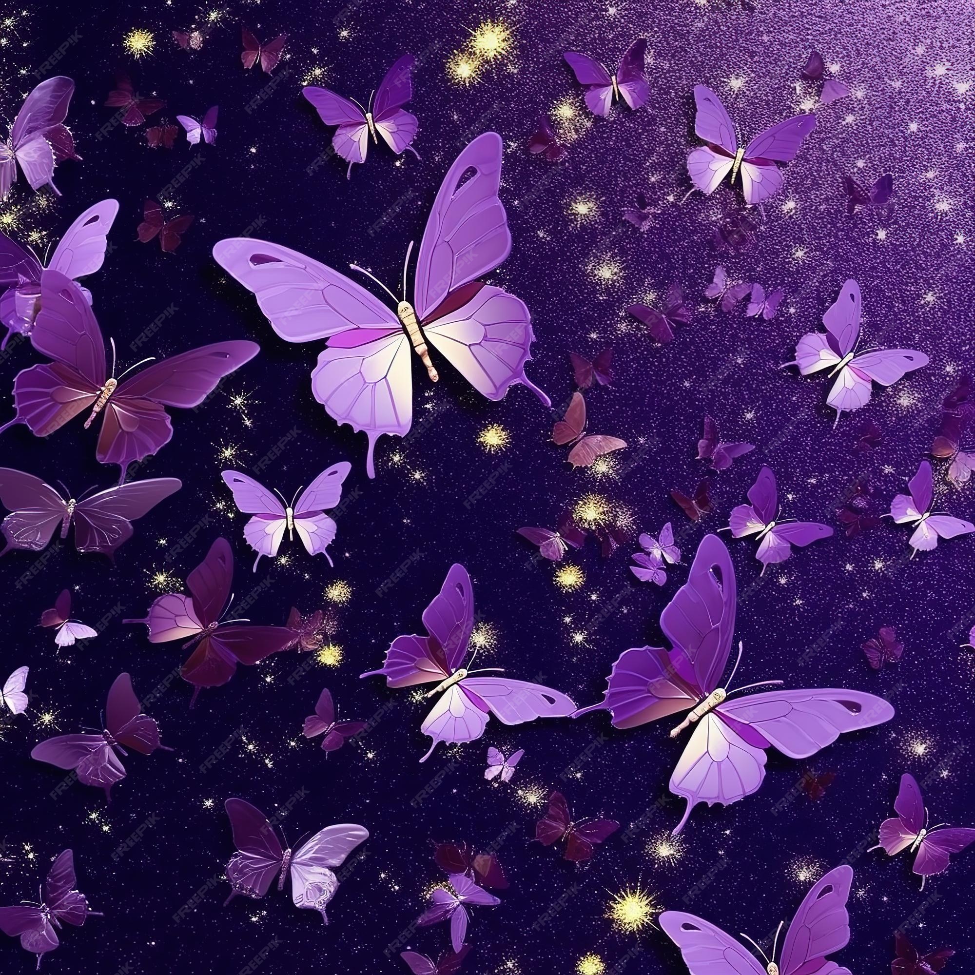 Butterfly Glitter Background Wallpaper