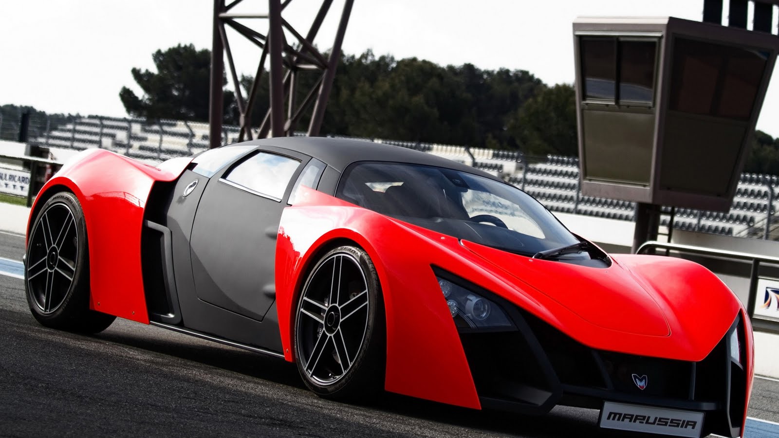 Marussia Red Luxury Supercar HD Wallpaper The