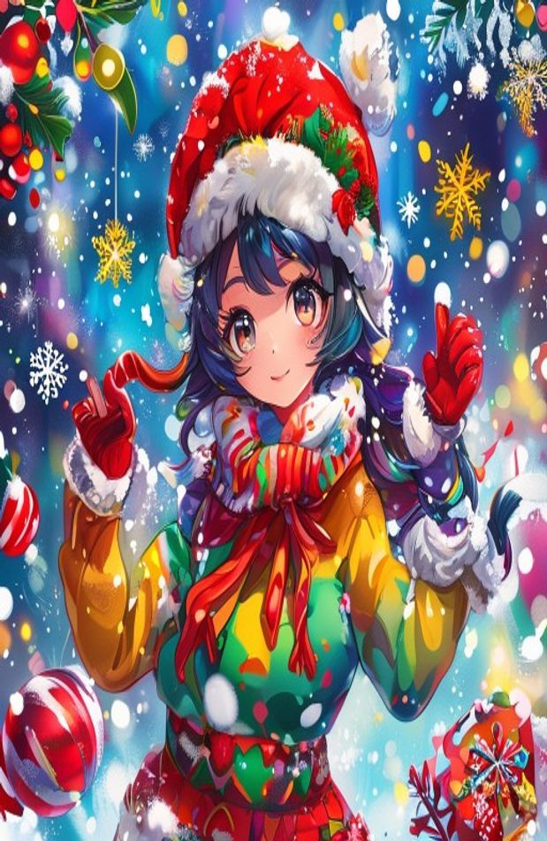 Gacha Christmas Girl Wallpaper
