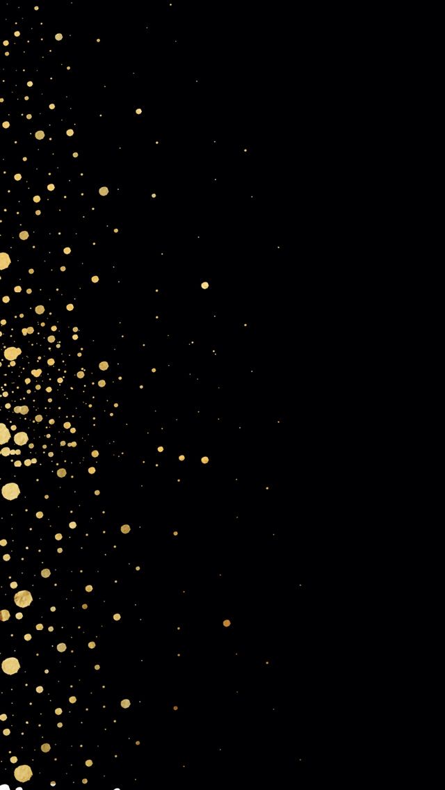 Wallpaper Gold Dots On Black Background iPhone