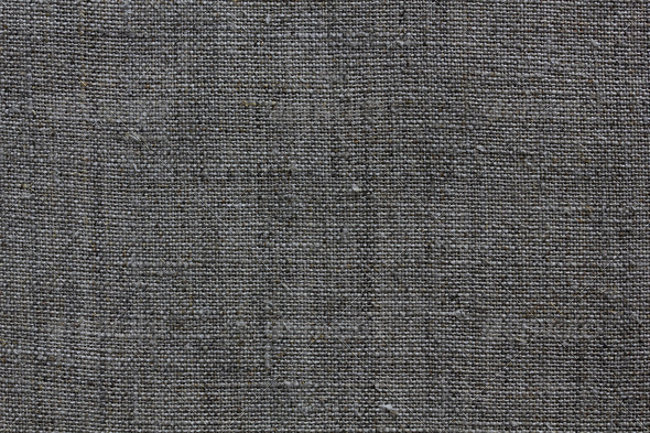 Dark Grey Natural Linen Texture For The Background Stock Photo
