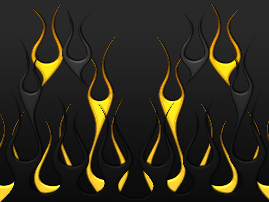 Flames Black And Gold By Jbensch