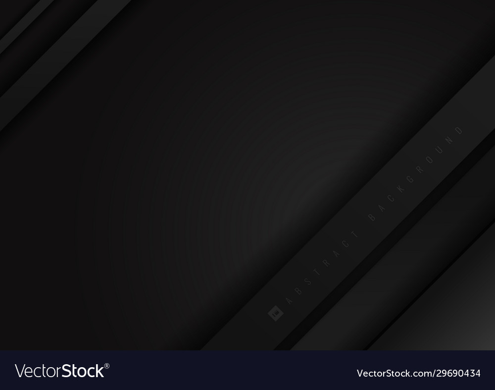 Abstract 3d Black Layer Paper Overlay Background Vector Image