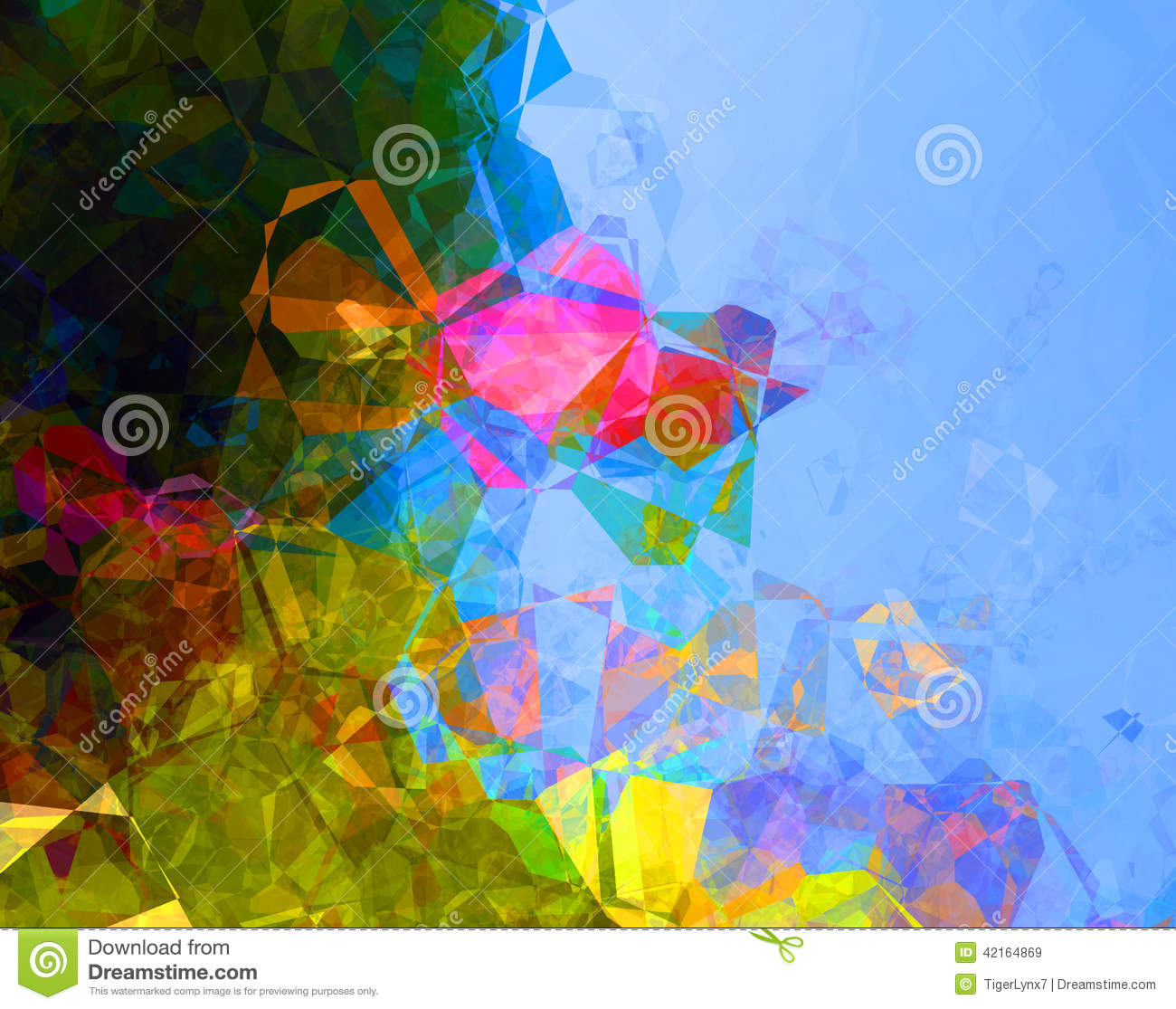 Other Polygon Shapes Blue Green Abstract Background Digital