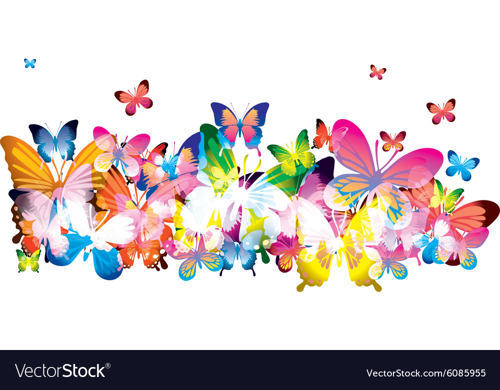 Butterflies On Transparent Background Royalty Vector