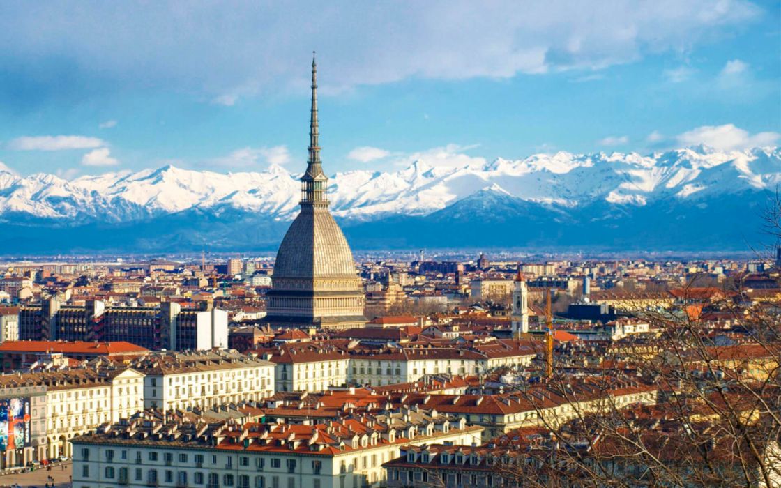 Turin Italia Ciudad Alpes Wallpaper