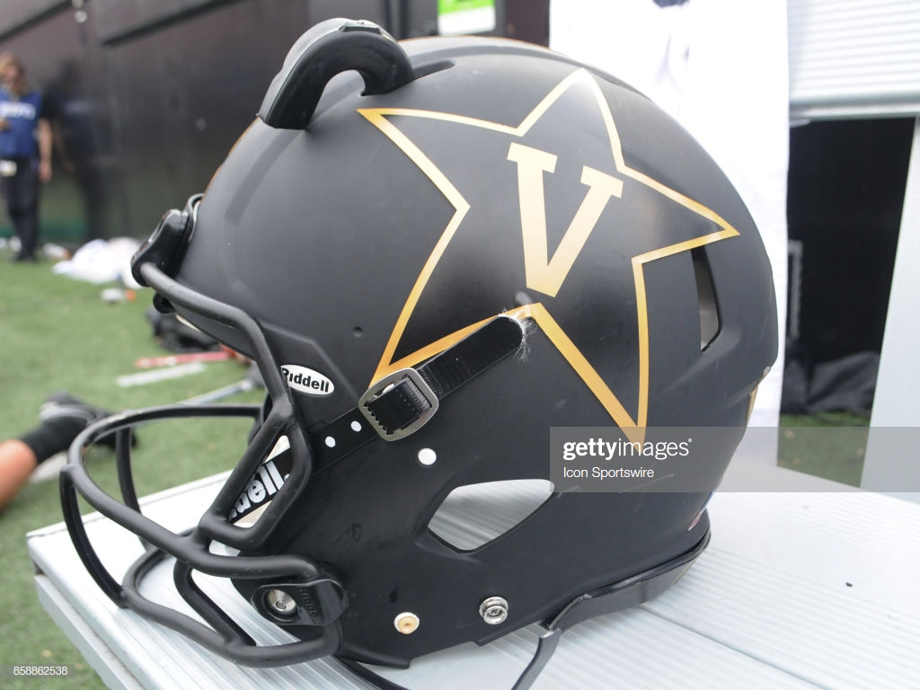 A Vanderbilt Modores Football Helmet During The Game Between
