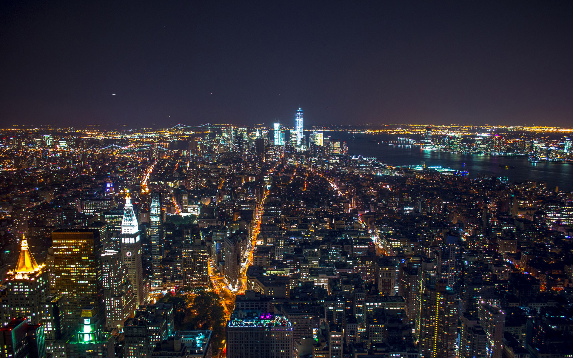 New York Manhattan At Night HD wallpaper Digitalhintnet