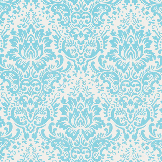 Fabric Wallpaper Turquoise