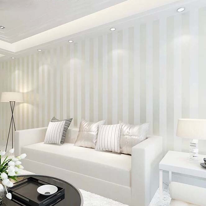 Simple Wide Stripe Wallpaper Living Room Bedroom Tv Background Home