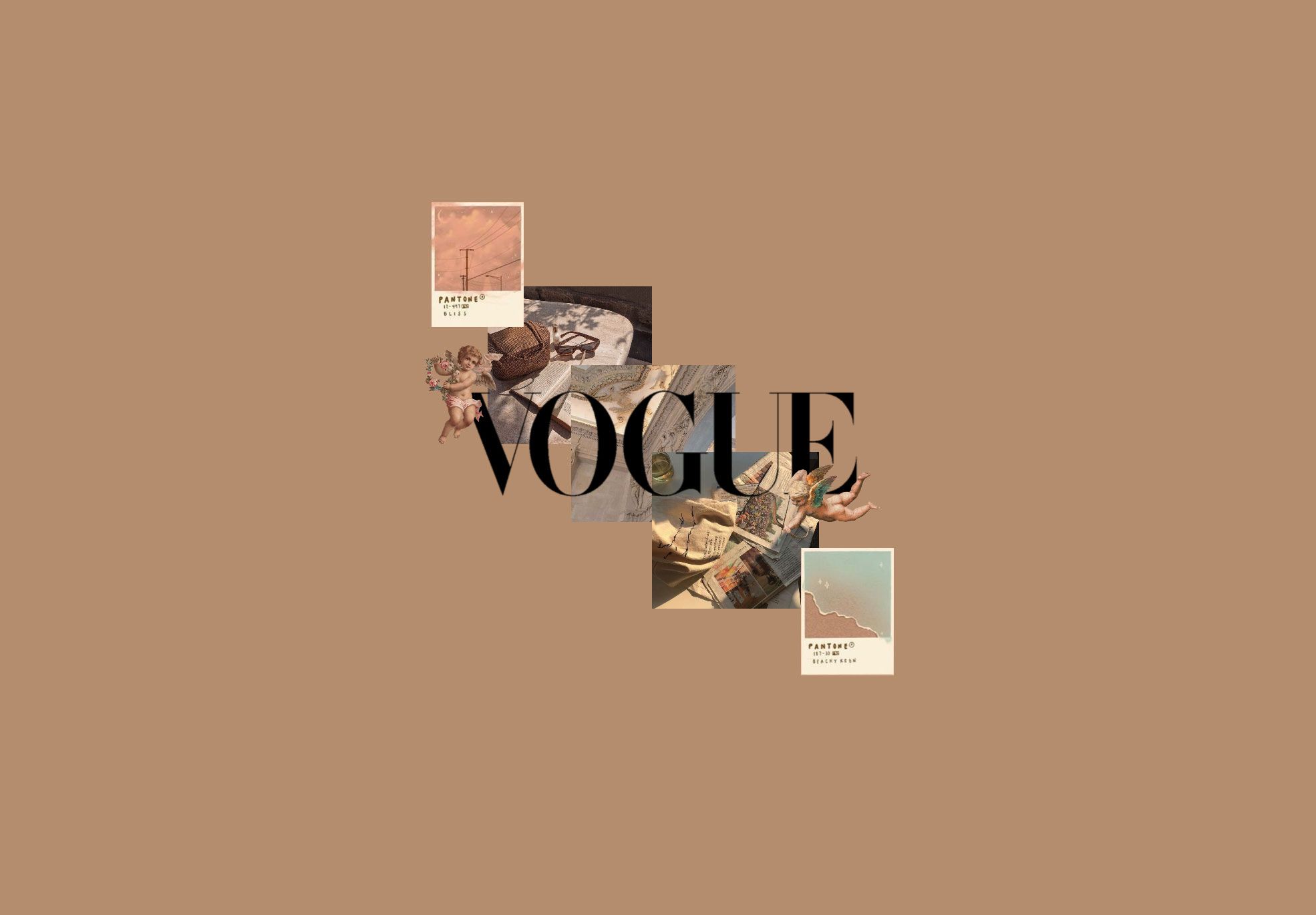Brown Aesthetic Wallpaper Laptop Minimalism Beige