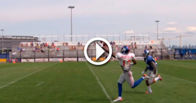 Video Odell Beckham Jr with another incredible one handed catch