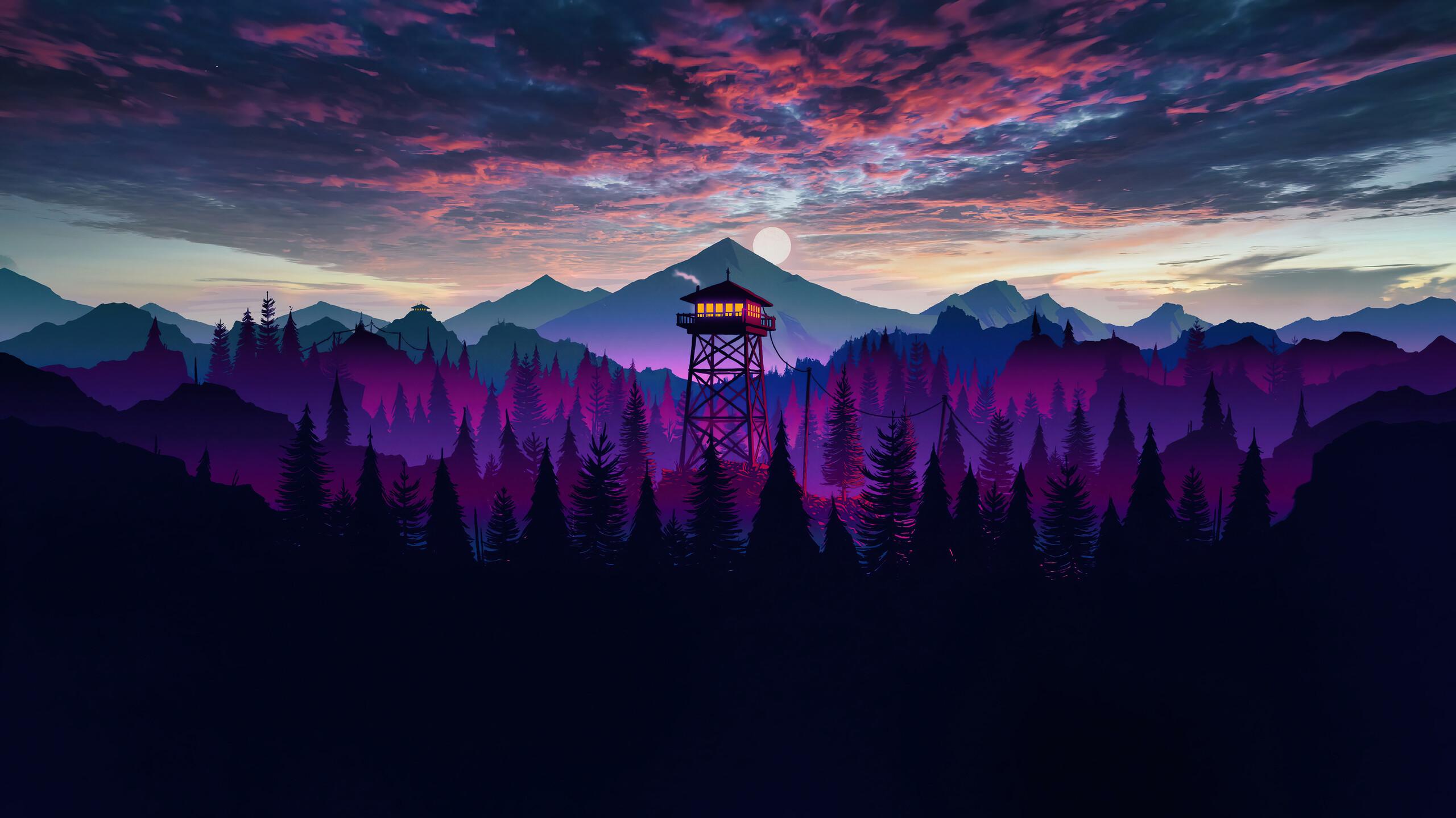 Forest Scenery Watchtower Firewatch Wallpaper 4k Pc Desktop 4260e