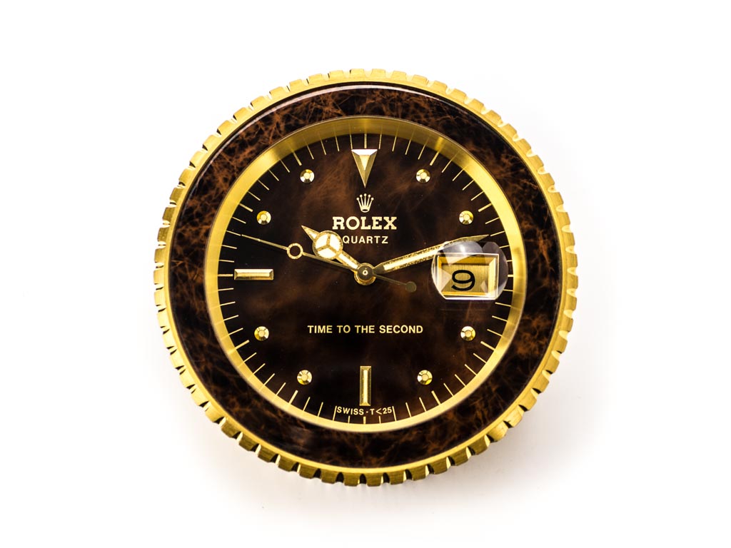  Savings   Rolex Time to the Second 12cm Desktop Clock