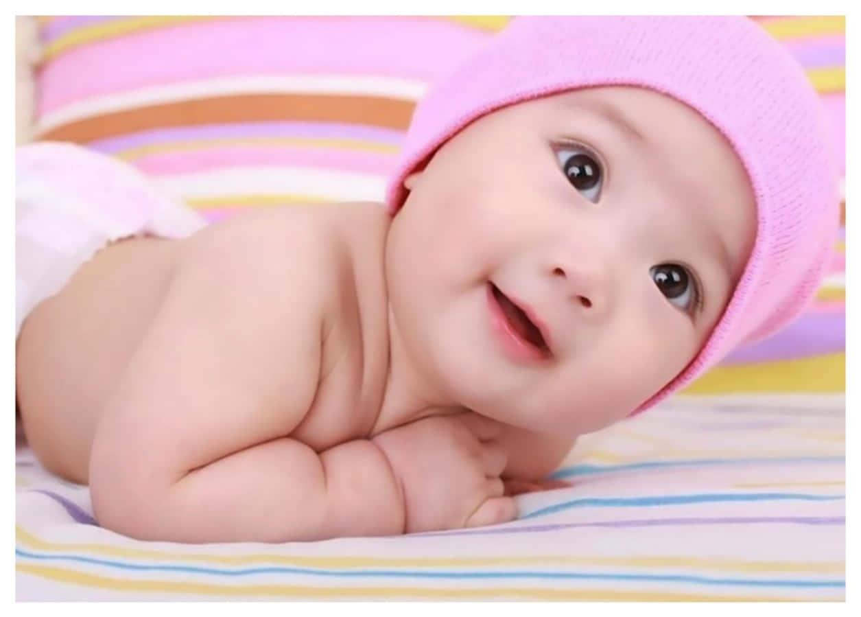 Pink Bon Baby Smile Picture Wallpaper