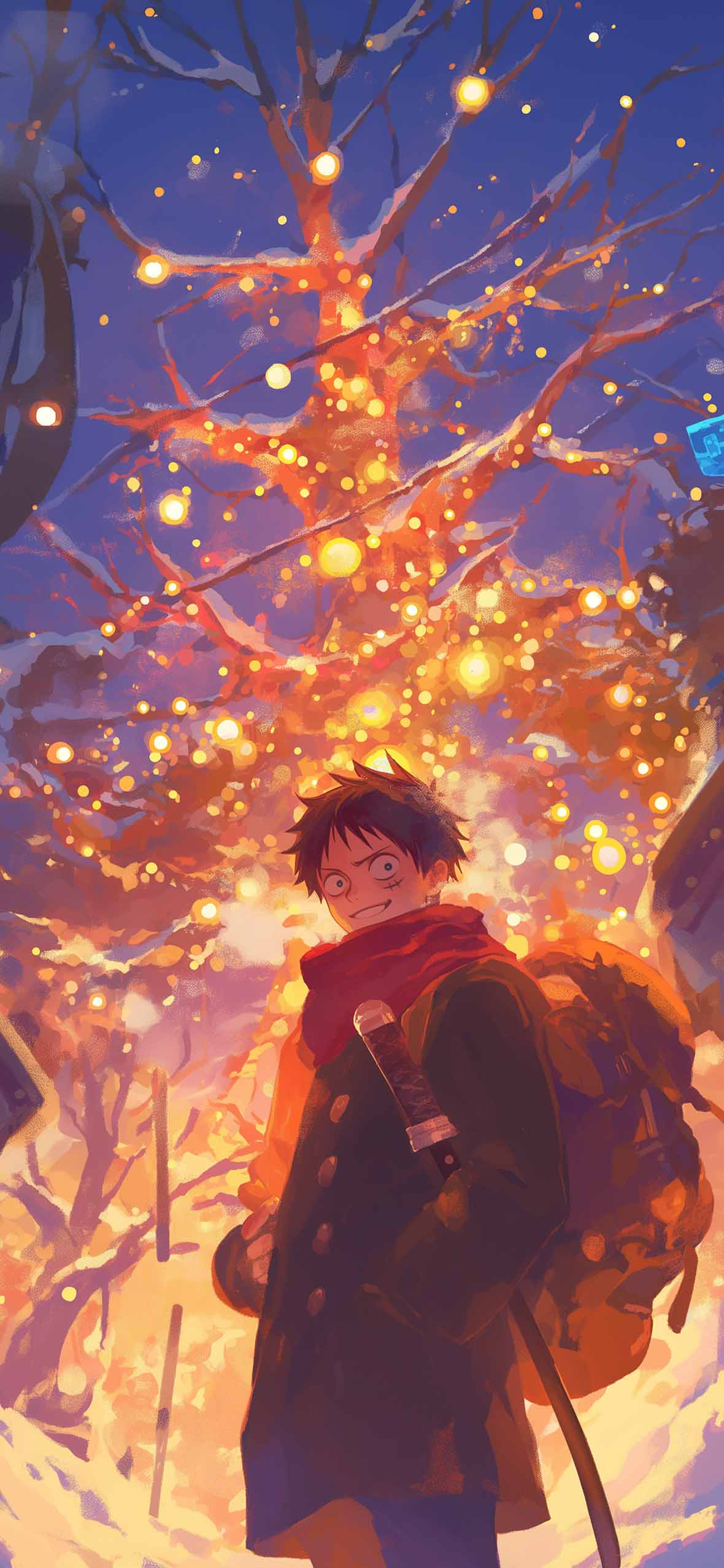 Luffy Zoro Winter One Piece Christmas Wallpaper Pre
