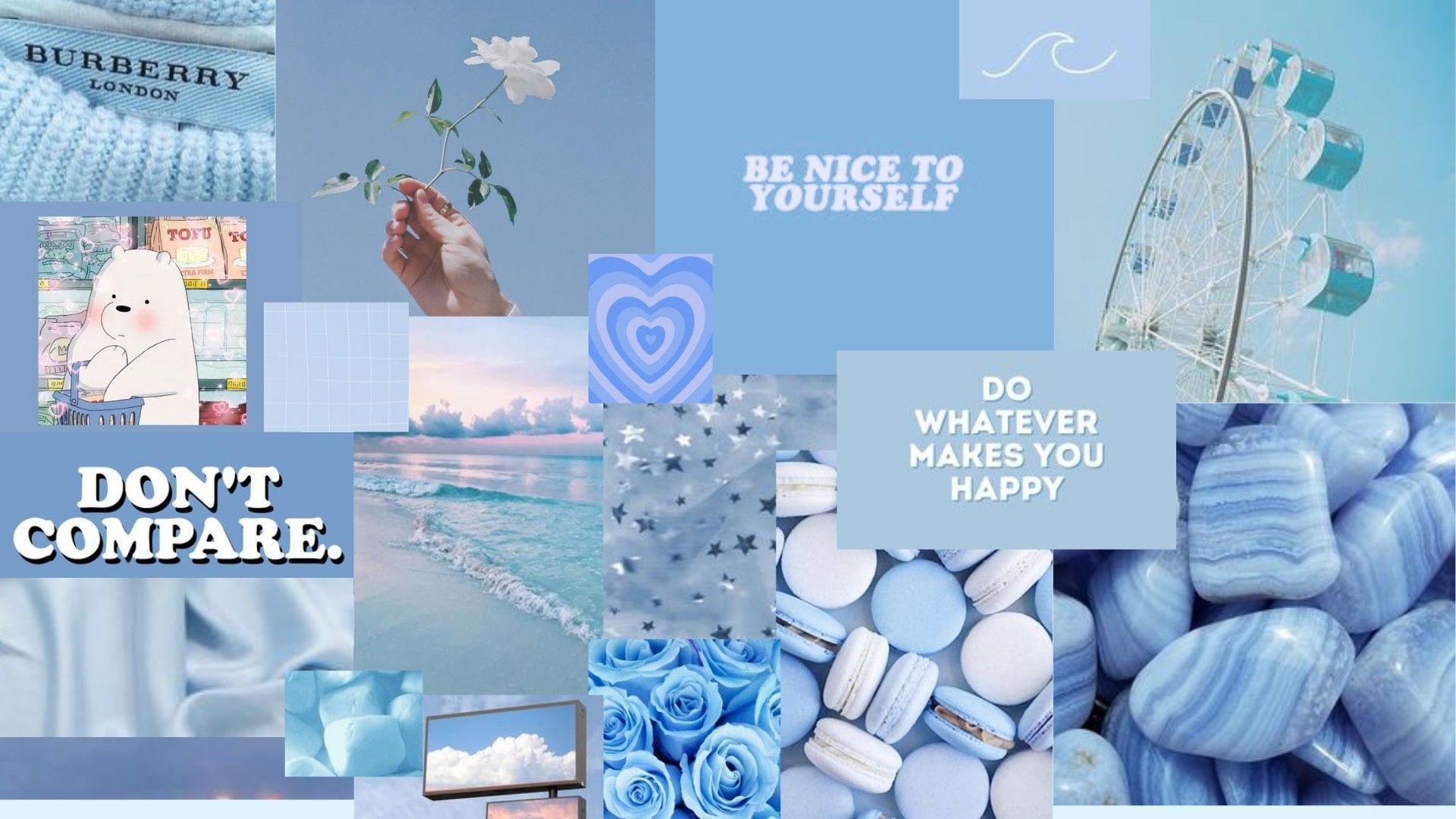 Cute Pastel Blue Aesthetic Wallpaper