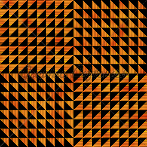 Seamless Southwestern Pattern In Orange And Black