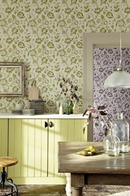 Wallpaper   Kitchen Designs   Shabby Chic Wallpaper Ideas