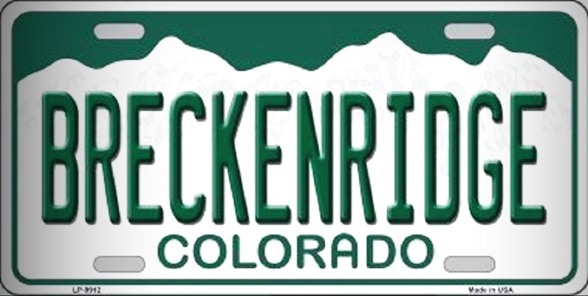 Amazon Breckenridge Colorado State Background Metal Novelty
