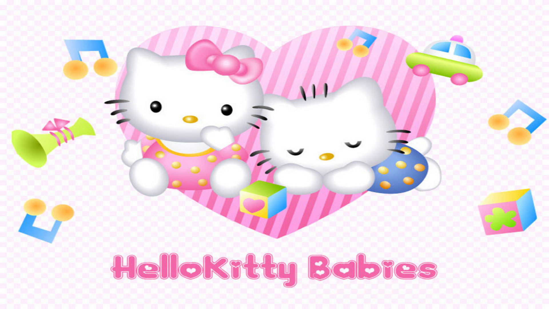 Background HD Desktop Wallpaper Hello Kitty Babies
