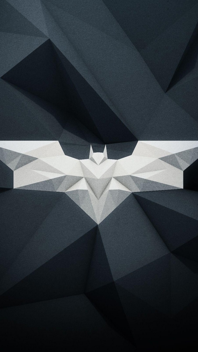 Batman Logo Low Polygon iPhone Wallpaper HD