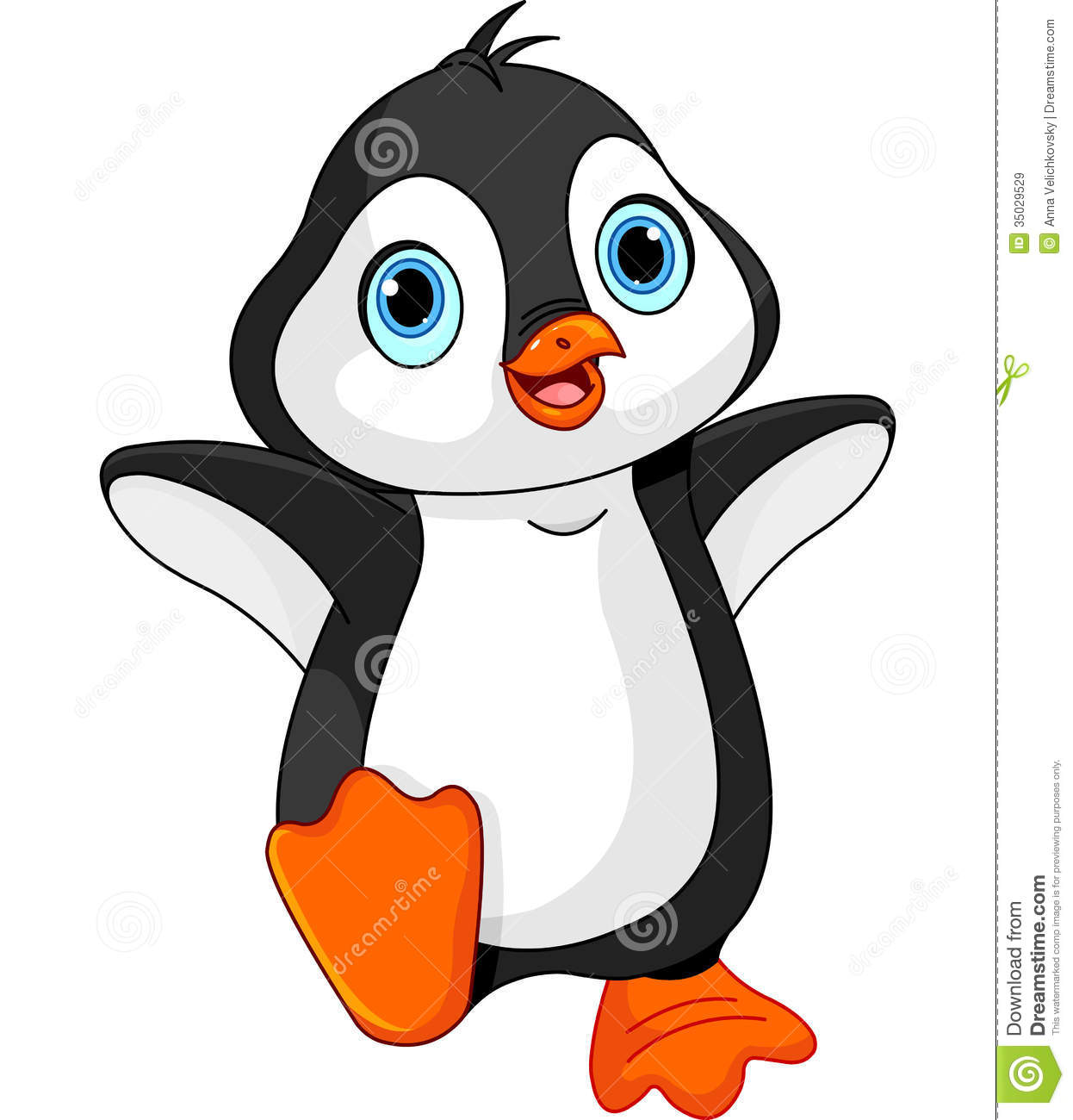 Cartoon Baby Penguin Wallpaper