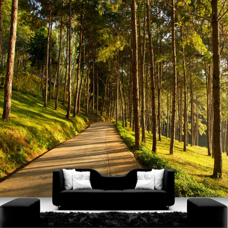 forest landscape design pattern photo mural wallpaperreal tree forest