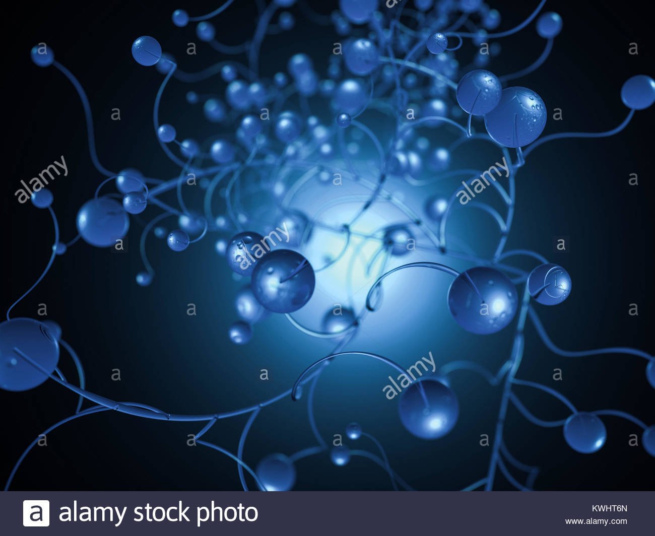 Molecule illustration over biology medicine scientific background