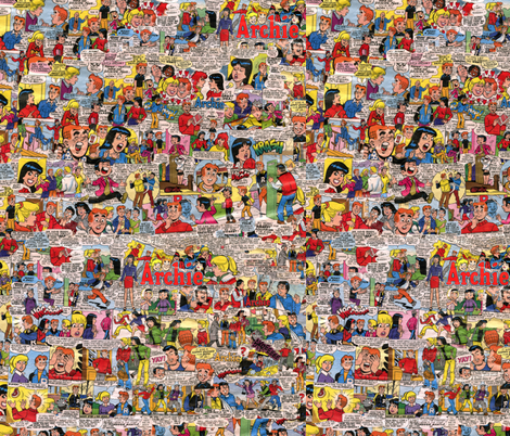 Archie Ic Collage Fabric By Cupcakejuju On Spoonflower