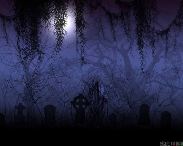 Scary Graveyard At Night Wallpaper Open Walls