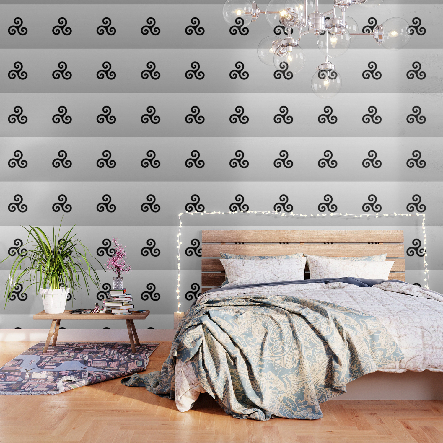 Grey Triskele Wallpaper By Oldking Society6