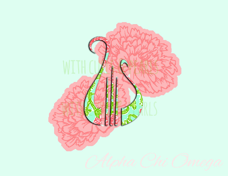 Alpha Chi Omega Lilly Mascot Symbol by WithCurlsAndPearls
