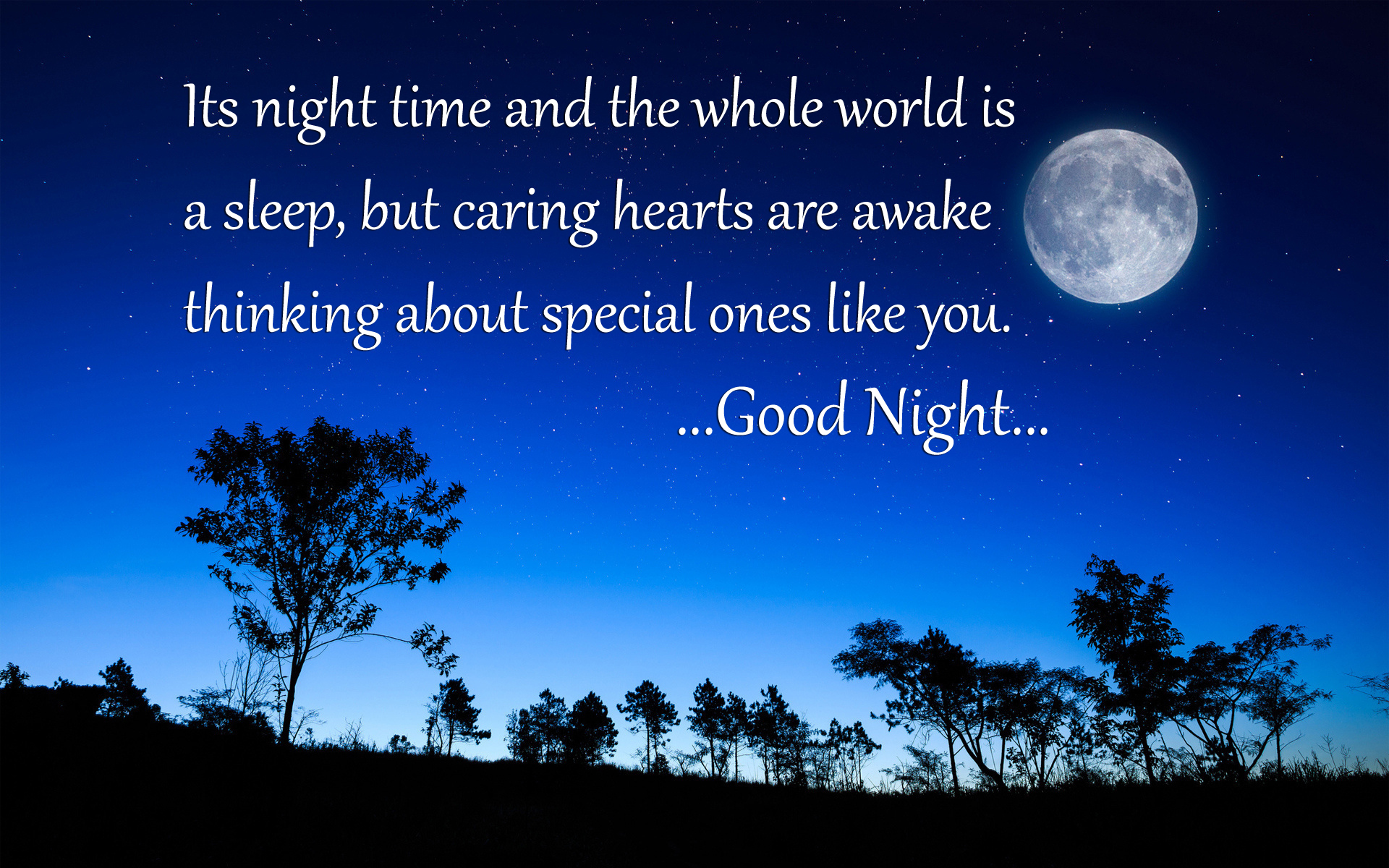 Beautiful Good Night Quote HD Wallpaper