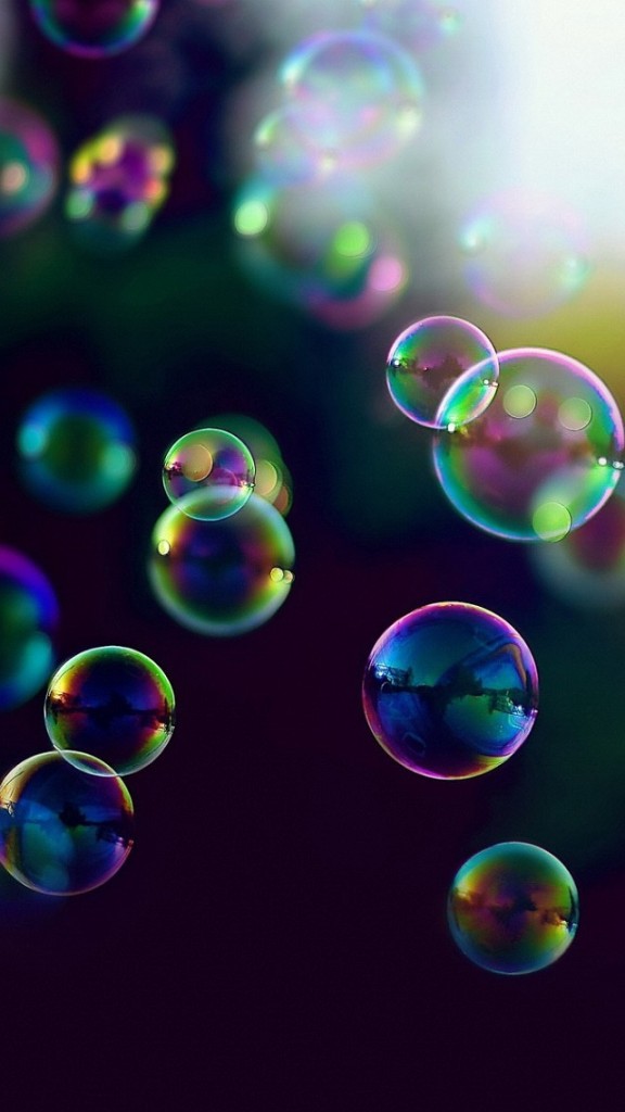 Colorful Bubbles In Sunlight Wallpaper   Free iPhone Wallpapers
