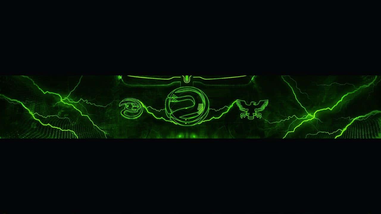 Download Electric Green Youtube Banner Background