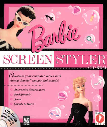 Barbie Screen Styler Win3 Jewel Case Barbiesspr Also